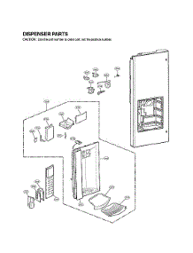 Dispenser Parts parts for Lg Bottom-Mount Refrigerator LFX25973ST/02 from AppliancePartsPros.com