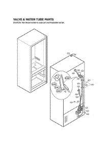 Valve & Water Tube Parts parts for Lg Bottom-Mount Refrigerator LFX25973ST/02 from AppliancePartsPros.com