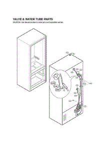 Valve & Water Tube Parts parts for Lg Bottom-Mount Refrigerator LFX25973SW/03 from AppliancePartsPros.com