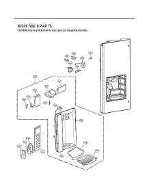 Dispenser Parts parts for Lg Bottom-Mount Refrigerator LFX25973SW/04 from AppliancePartsPros.com