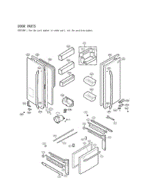 Door Parts parts for Lg Bottom-Mount Refrigerator LFX25973SW/05 from AppliancePartsPros.com