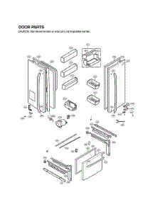 Door Parts parts for Lg Bottom-Mount Refrigerator LFX25974SW/03 from AppliancePartsPros.com