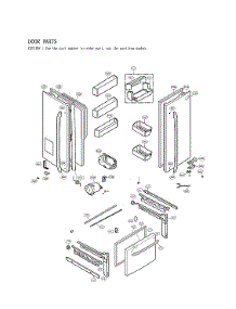 Door Parts parts for Lg Bottom-Mount Refrigerator LFX25974SW/06 from AppliancePartsPros.com