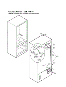 Valve & Water Tube Parts parts for Lg Bottom-Mount Refrigerator LFX25976ST/06 from AppliancePartsPros.com
