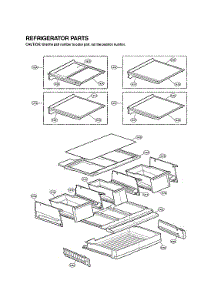 Refrigerator Parts parts for Lg Bottom-Mount Refrigerator LFX25992ST/00 from AppliancePartsPros.com