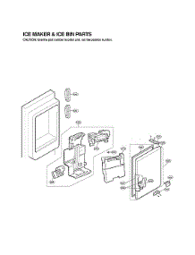 Ice Maker & Ice Bin Parts parts for Lg Bottom-Mount Refrigerator LFX25992ST/01 from AppliancePartsPros.com