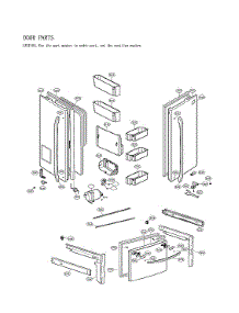Door Parts parts for Lg Bottom-Mount Refrigerator LFX28968SB/05 from AppliancePartsPros.com