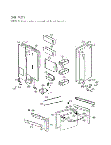 Door Parts parts for Lg Bottom-Mount Refrigerator LFX28968SB/06 from AppliancePartsPros.com