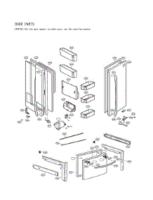 Door Parts parts for Lg Bottom-Mount Refrigerator LFX28968ST/05 from AppliancePartsPros.com