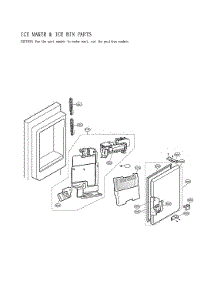 Ice Maker & Ice Bin Parts parts for Lg Bottom-Mount Refrigerator LFX28968ST/05 from AppliancePartsPros.com