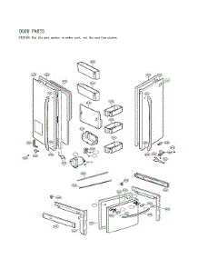 Door Parts parts for Lg Bottom-Mount Refrigerator LFX28968SW/02 from AppliancePartsPros.com