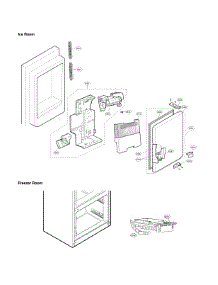 Ice Maker & Ice Bin Parts parts for Lg Bottom-Mount Refrigerator LFX28979ST/00 from AppliancePartsPros.com
