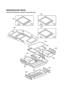 Refrigerator Parts parts for Lg Bottom-Mount Refrigerator LFX28992ST/00 from AppliancePartsPros.com