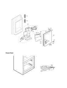 Ice Maker & Ice Bin Parts parts for Lg Bottom-Mount Refrigerator LFX29927ST/01 from AppliancePartsPros.com