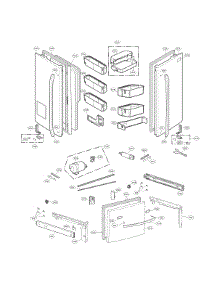 Door Parts parts for Lg Bottom-Mount Refrigerator LFX29927ST/03 from AppliancePartsPros.com