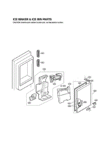 Ice Maker & Ice Bin Parts parts for Lg Bottom-Mount Refrigerator LFX31915ST/01 from AppliancePartsPros.com