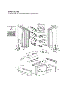 Door Parts parts for Lg Bottom-Mount Refrigerator LFX31915SW/00 from AppliancePartsPros.com