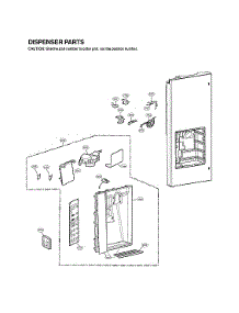 Dispenser Parts parts for Lg Bottom-Mount Refrigerator LFX31925SB/06 from AppliancePartsPros.com