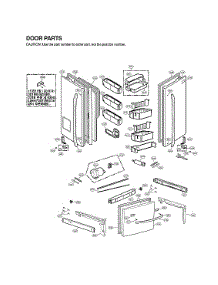 Door Parts parts for Lg Bottom-Mount Refrigerator LFX31925SW/04 from AppliancePartsPros.com