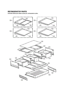 Refrigerator Parts parts for Lg Bottom-Mount Refrigerator LFX31925SW/06 from AppliancePartsPros.com