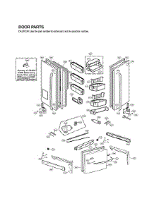 Door Parts parts for Lg Bottom-Mount Refrigerator LFX31925SW/07 from AppliancePartsPros.com