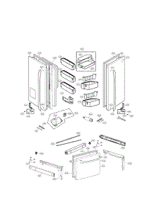 Door Parts parts for Lg Bottom-Mount Refrigerator LFX31935ST/00 from AppliancePartsPros.com