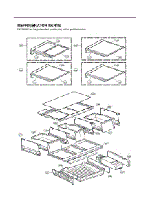 Refrigerator Parts parts for Lg Bottom-Mount Refrigerator LFX31935ST/03 from AppliancePartsPros.com