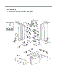Door Parts parts for Lg Bottom-Mount Refrigerator LFX31935ST/03 from AppliancePartsPros.com