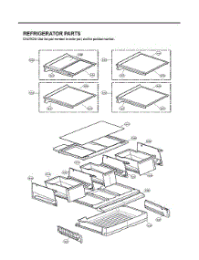 Refrigerator Parts parts for Lg Bottom-Mount Refrigerator LFX31995ST/00 from AppliancePartsPros.com