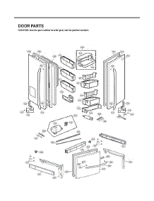 Door Parts parts for Lg Bottom-Mount Refrigerator LFX31995ST/00 from AppliancePartsPros.com