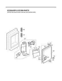 Ice Maker & Ice Bin Parts parts for Lg Bottom-Mount Refrigerator LFX31995ST/02 from AppliancePartsPros.com