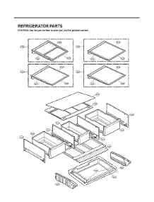 Refrigerator Parts parts for Lg Bottom-Mount Refrigerator LFX32945ST/01 from AppliancePartsPros.com