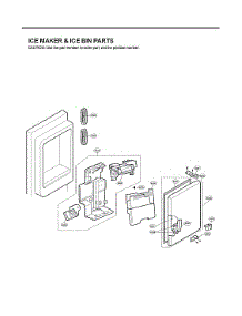 Ice Maker & Ice Bin Parts parts for Lg Bottom-Mount Refrigerator LFX32945ST/01 from AppliancePartsPros.com