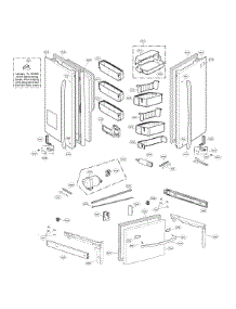 Door Parts parts for Lg Bottom-Mount Refrigerator LFX33975ST/04 from AppliancePartsPros.com