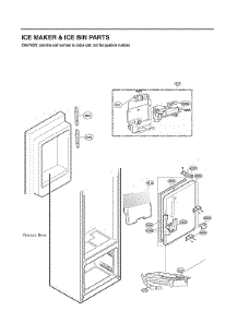 Ice Maker & Ice Bin Parts parts for Lg Bottom-Mount Refrigerator LFXC22526D/01 from AppliancePartsPros.com