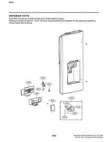 Dispenser Parts parts for Lg Bottom-Mount Refrigerator LFXC22526D/10 from AppliancePartsPros.com