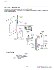 Ice Maker & Ice Bin Parts parts for Lg Bottom-Mount Refrigerator LFXC22526D/10 from AppliancePartsPros.com