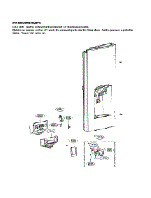 Dispenser Parts parts for Lg Bottom-Mount Refrigerator LFXC22526S/04 from AppliancePartsPros.com