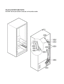Valve & Water Tube Parts parts for Lg Bottom-Mount Refrigerator LFXC22526S/04 from AppliancePartsPros.com