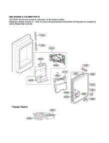 Ice Maker & Ice Bin Parts parts for Lg Bottom-Mount Refrigerator LFXC22526S/04 from AppliancePartsPros.com
