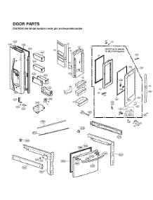 Door Parts parts for Lg Bottom-Mount Refrigerator LFXC22596D/01 from AppliancePartsPros.com