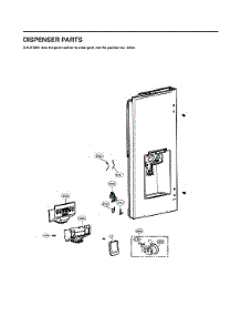 Dispenser Parts parts for Lg Bottom-Mount Refrigerator LFXC22596S/00 from AppliancePartsPros.com