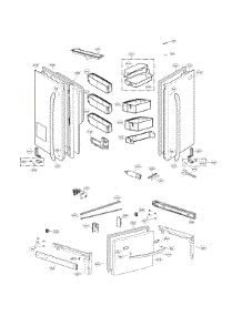 Door Parts parts for Lg Bottom-Mount Refrigerator LFXC24726D/01 from AppliancePartsPros.com