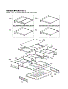 Refrigerator Parts parts for Lg Bottom-Mount Refrigerator LFXC24726D/02 from AppliancePartsPros.com