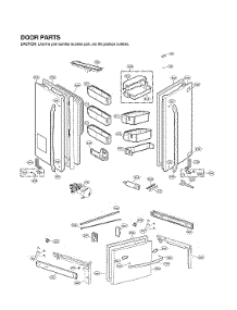 Door Parts parts for Lg Bottom-Mount Refrigerator LFXC24726D/02 from AppliancePartsPros.com