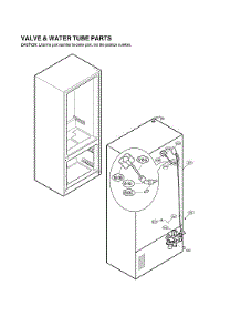 Valve & Water Tube Parts parts for Lg Bottom-Mount Refrigerator LFXC24726D/02 from AppliancePartsPros.com