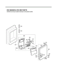 Ice Maker / Ice Bin Parts parts for Lg Bottom-Mount Refrigerator LFXC24726M/00 from AppliancePartsPros.com
