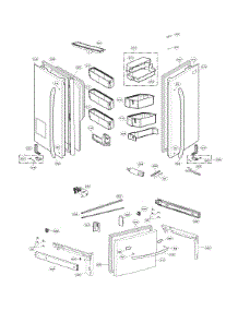Door Parts parts for Lg Bottom-Mount Refrigerator LFXC24726S/03 from AppliancePartsPros.com