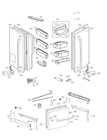Door Parts parts for Lg Bottom-Mount Refrigerator LFXC24726S/04 from AppliancePartsPros.com