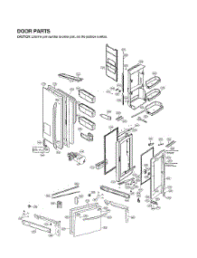 Door Parts parts for Lg Bottom-Mount Refrigerator LFXC24796S/01 from AppliancePartsPros.com